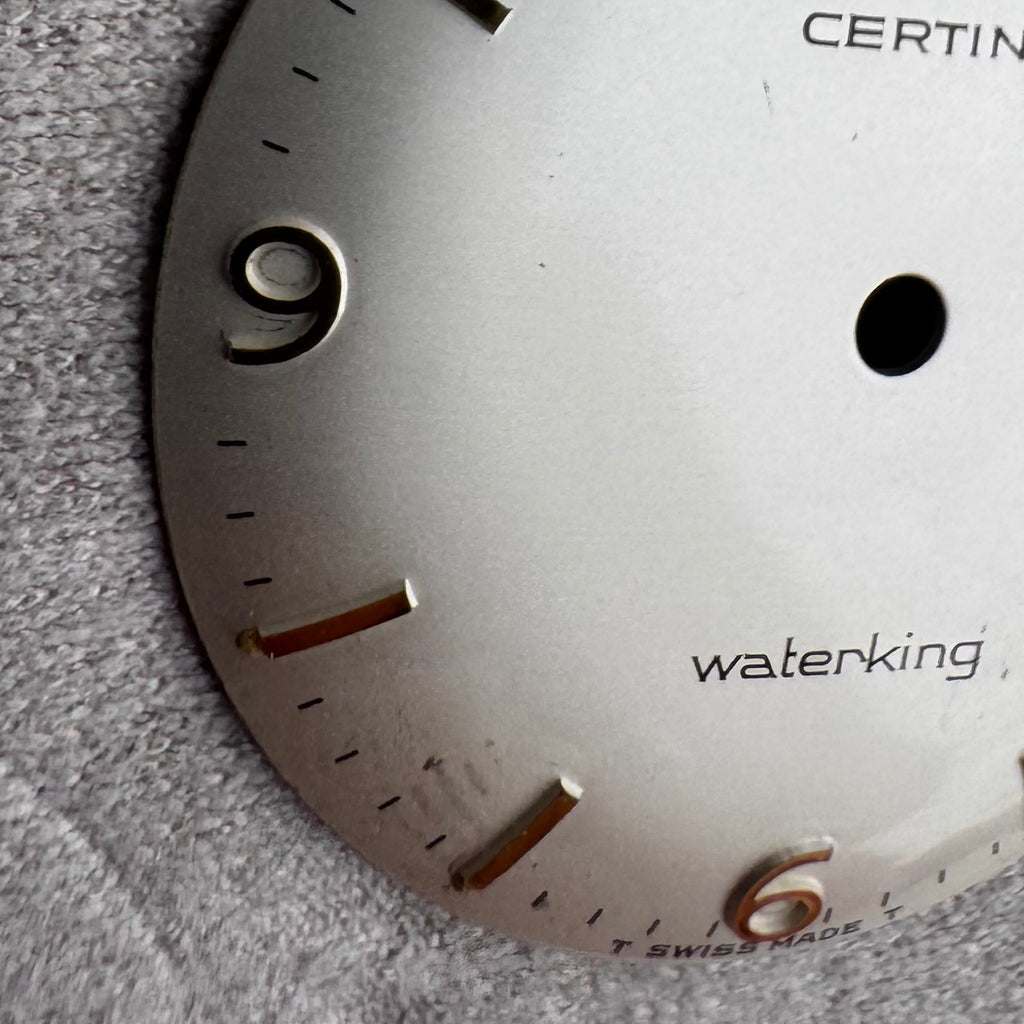 Vintage Certina Waterking Dial 28.5mm – Silver – Gold Markers – Date at 3