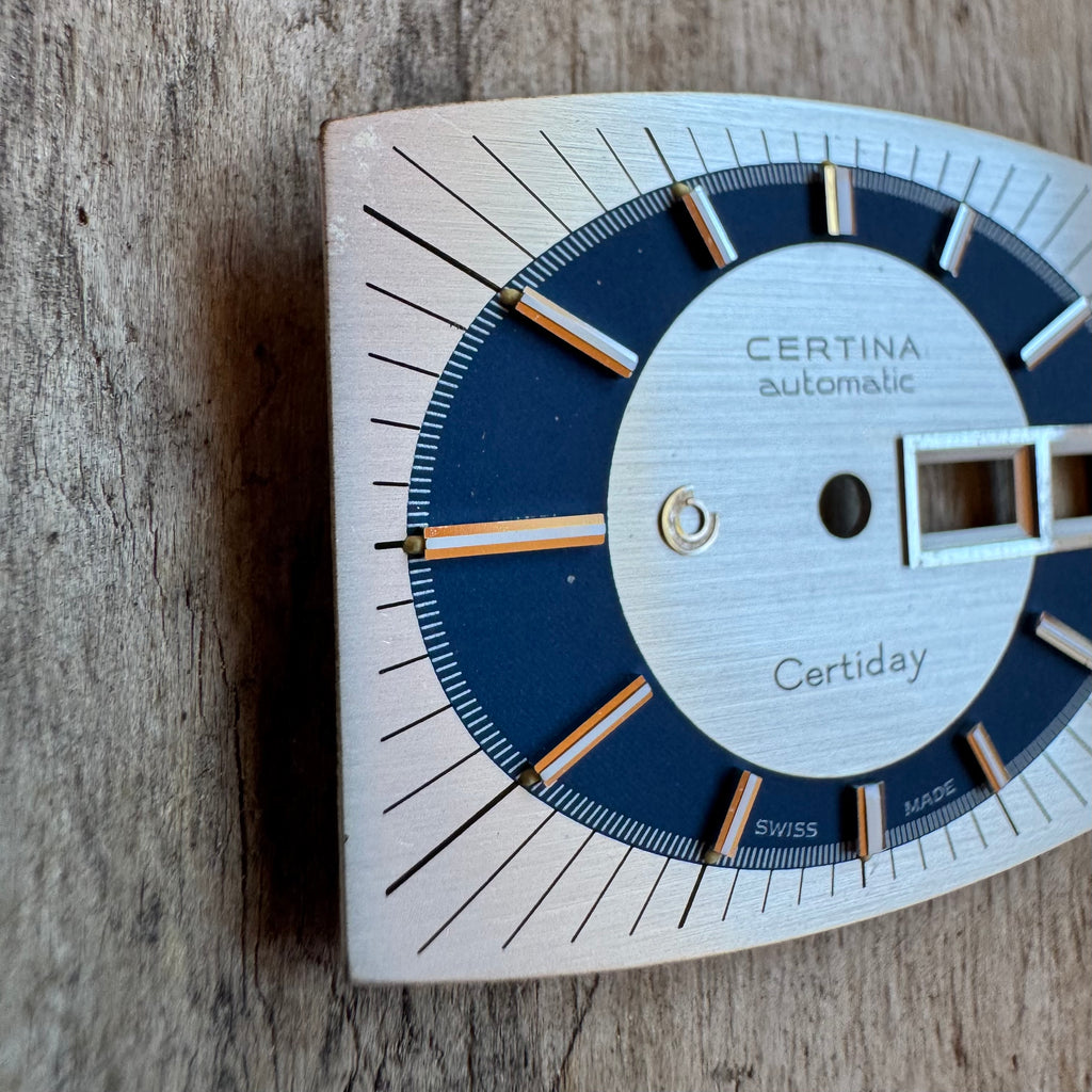 Original Certina Certiday UFO Dial 31.5mm – Cal. 25-652 – 1970s Silver