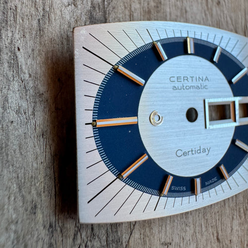 Original Certina Certiday UFO Dial 31.5mm – Cal. 25-652 – 1970s Silver