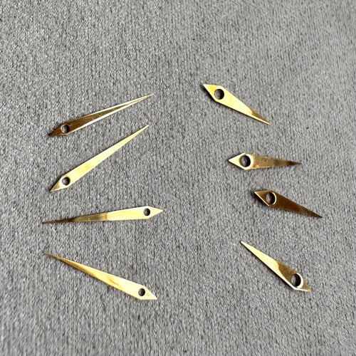 4 Sets Vintage Gold-Tone Dauphine Watch Hands – 9mm / 11.5m
