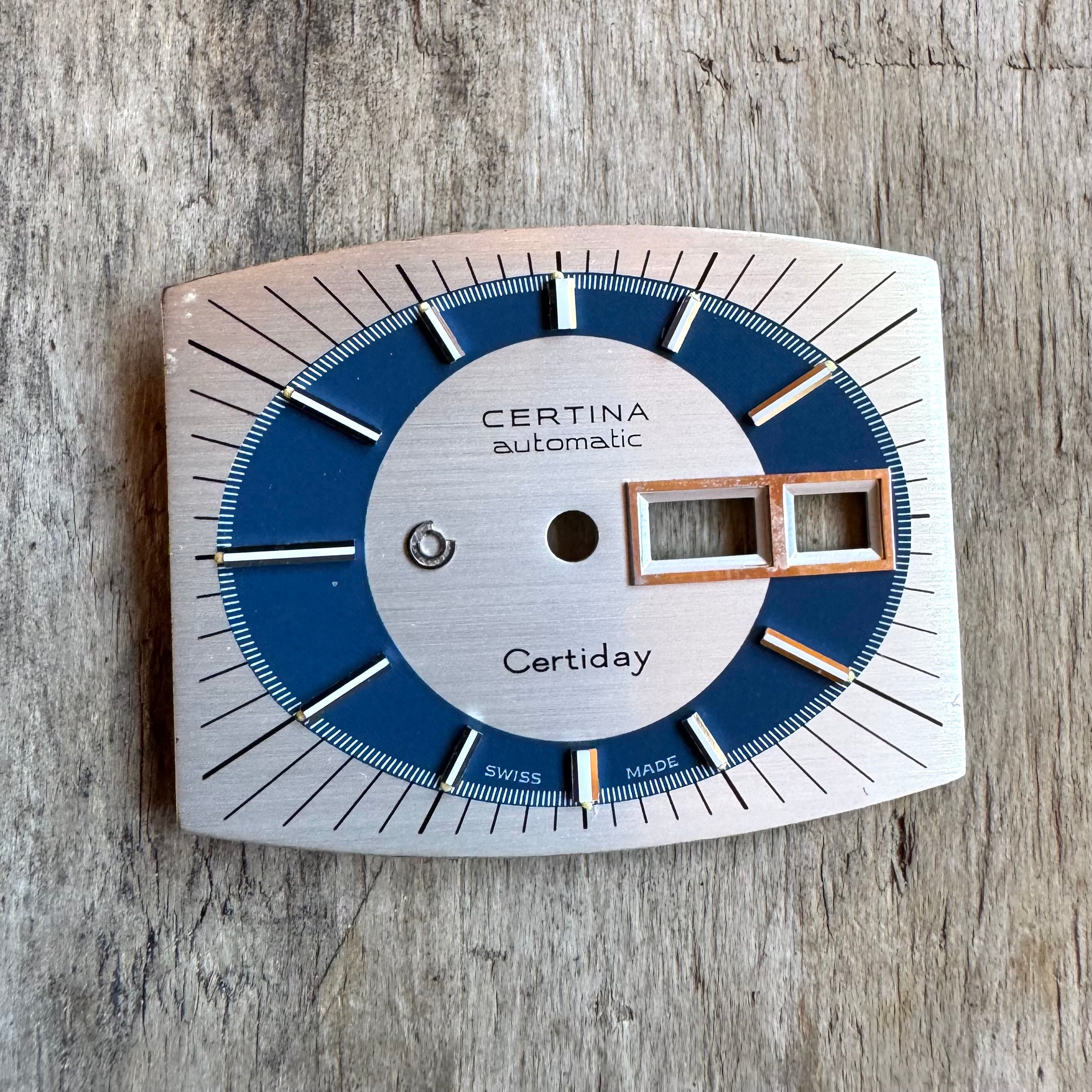 Original Certina Certiday UFO Dial 31.5mm – Cal. 25-652 – 1970s Silver