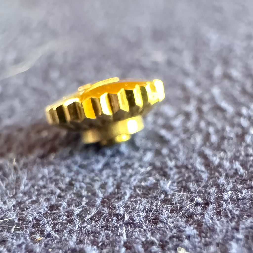 Vintage Movado Watch Crown 4.7mm – Gold Tone – 0.9mm Thread – Original Old Stock