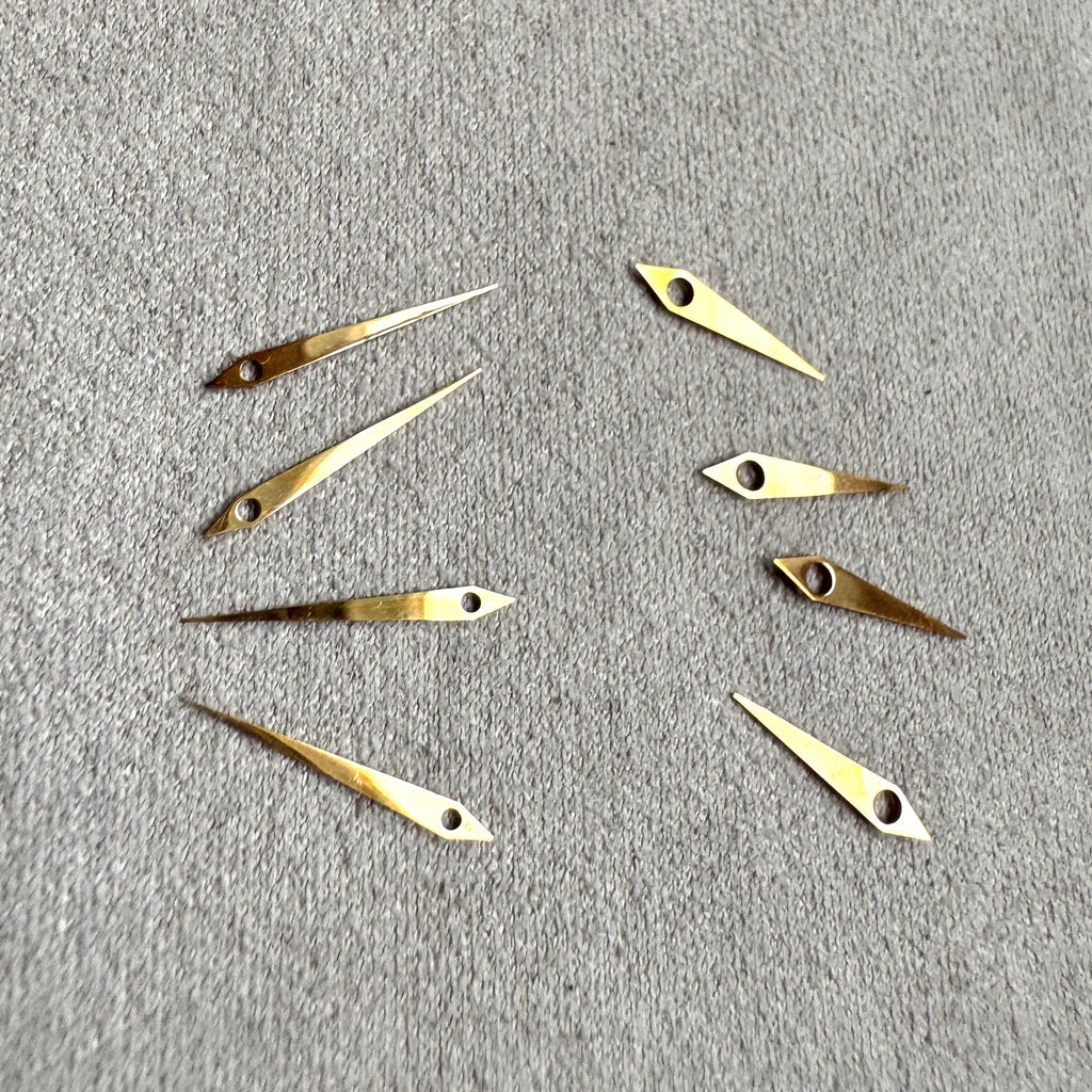 4 Sets Vintage Gold-Tone Dauphine Watch Hands – 9mm / 11.5m