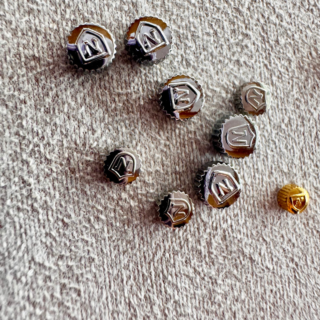 10 Vintage Nivada Watch Crowns NOS – 3.2mm / 4mm / 5mm – 0.9mm Thread