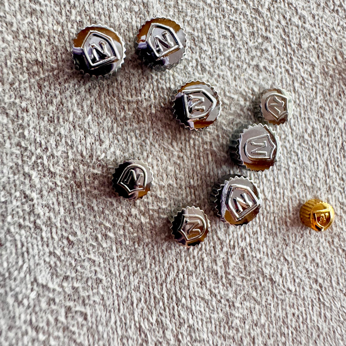 10 Vintage Nivada Watch Crowns NOS – 3.2mm / 4mm / 5mm – 0.9mm Thread