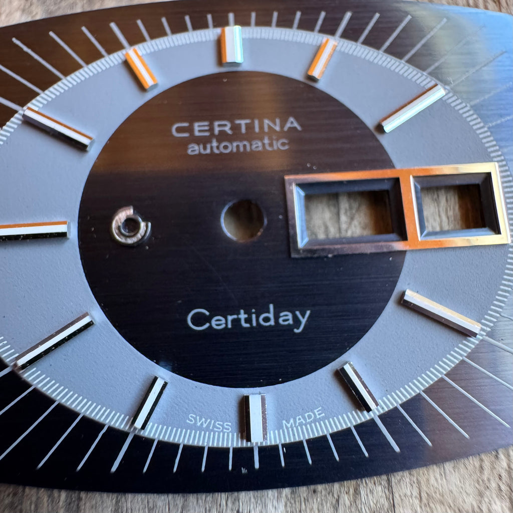 Original Certina Certiday UFO Zifferblatt 31,5 mm – Kal. 25-652 – 1970er Jahre