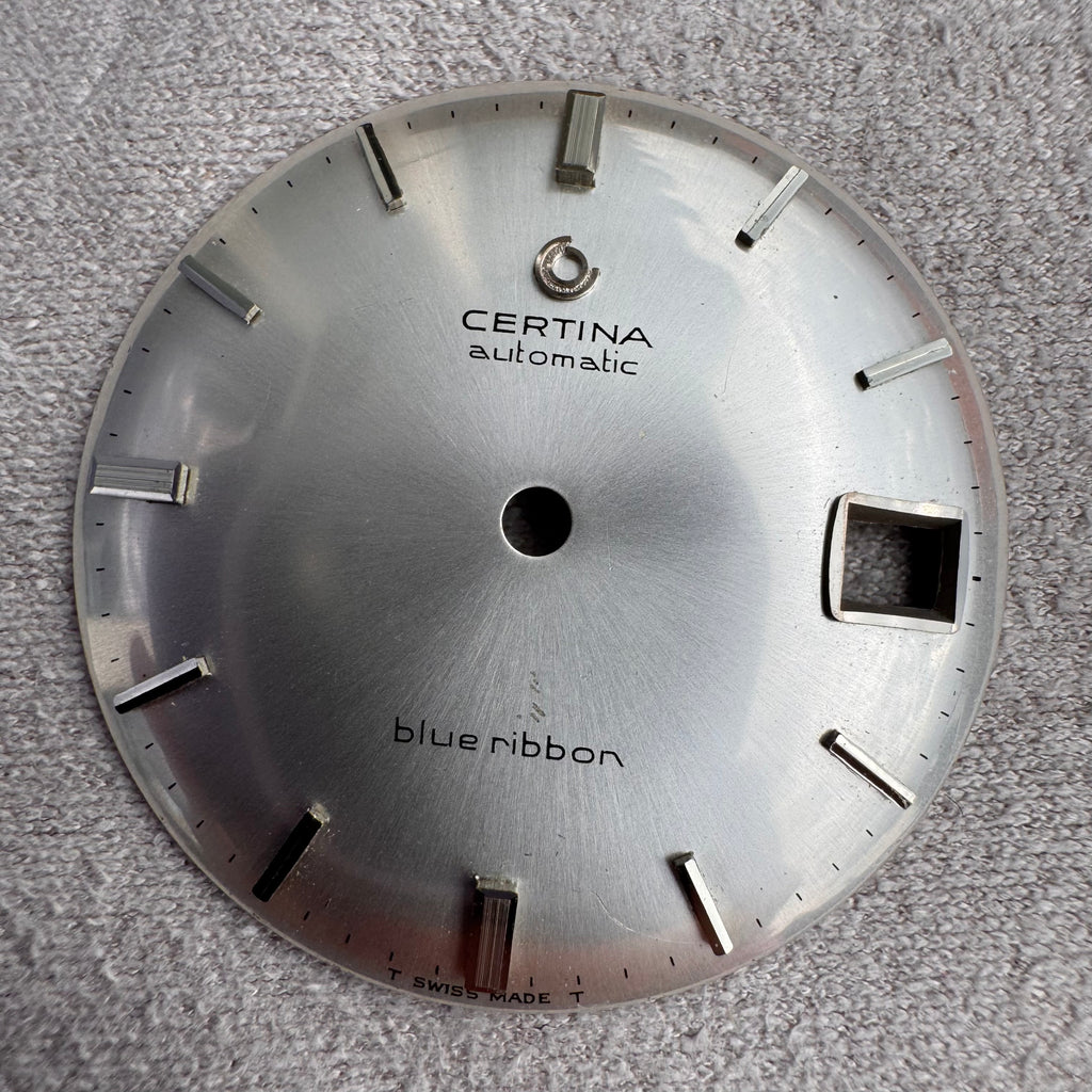 Vintage Certina Blue Ribbon Automatic Dial 29.5mm – Silver – Date at 3
