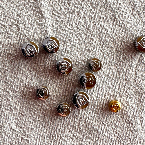 10 Vintage Nivada Watch Crowns NOS – 3.2mm / 4mm / 5mm – 0.9mm Thread