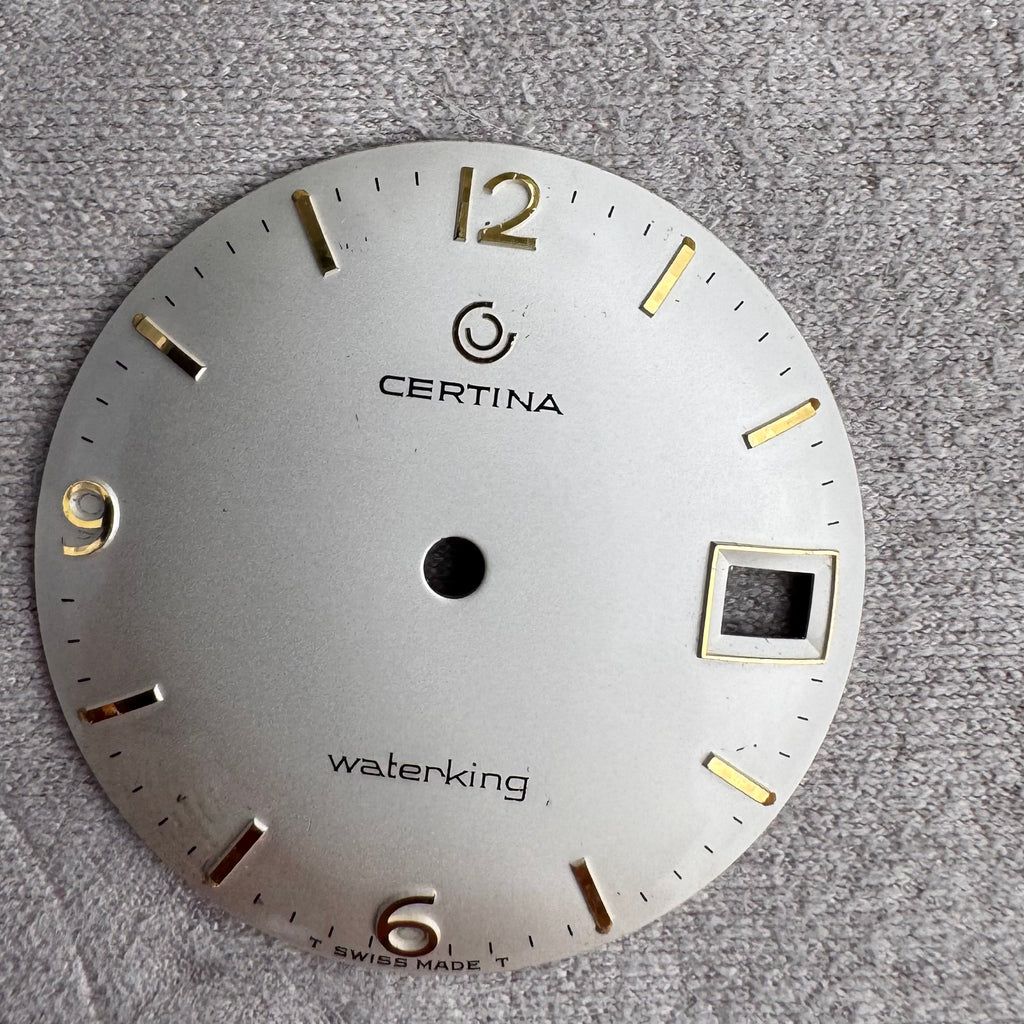 Vintage Certina Waterking Dial 28.5mm – Silver – Gold Markers – Date at 3