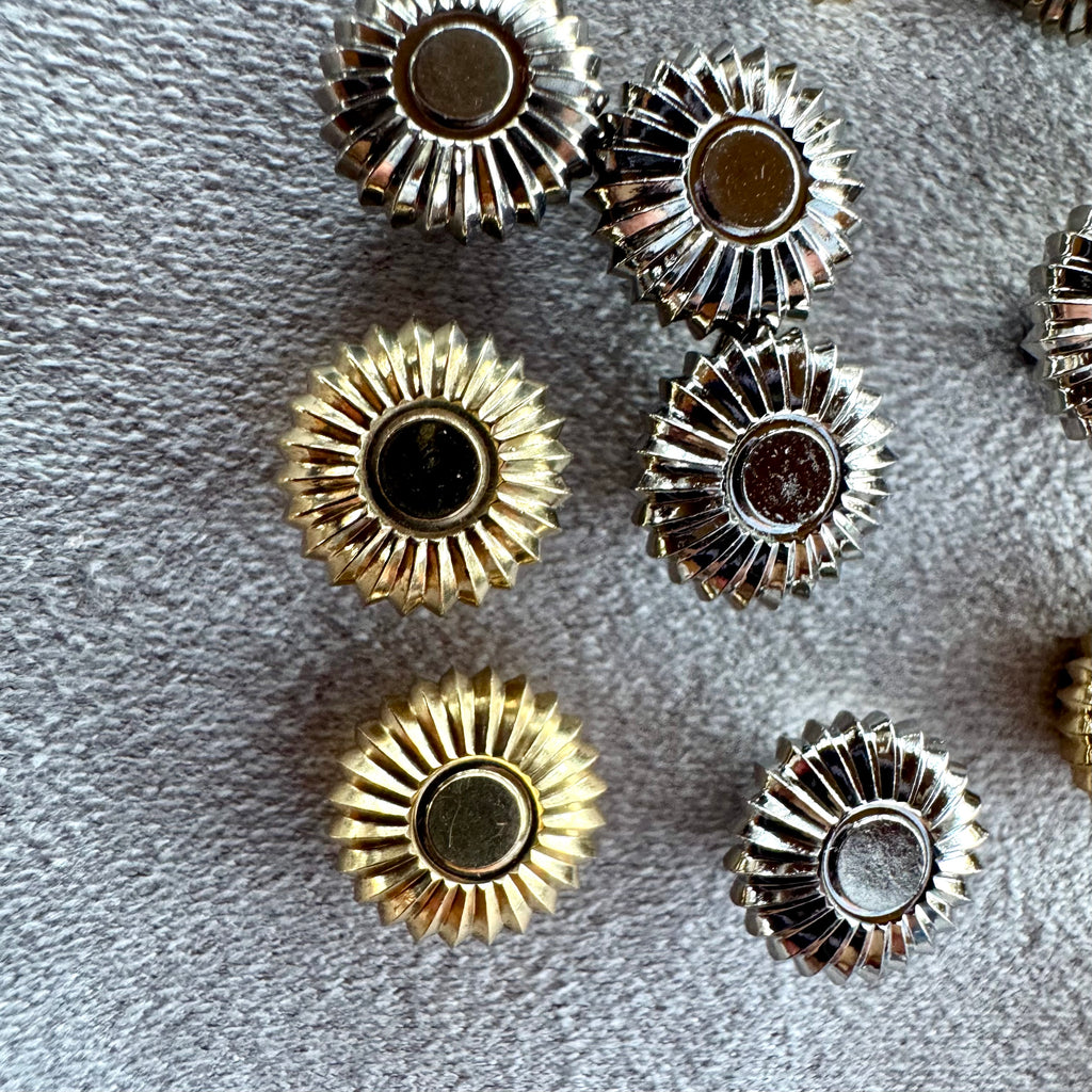 35 Vintage Swiss Louis XV Pocket Watch Crowns – Mixed 6–9mm Lot