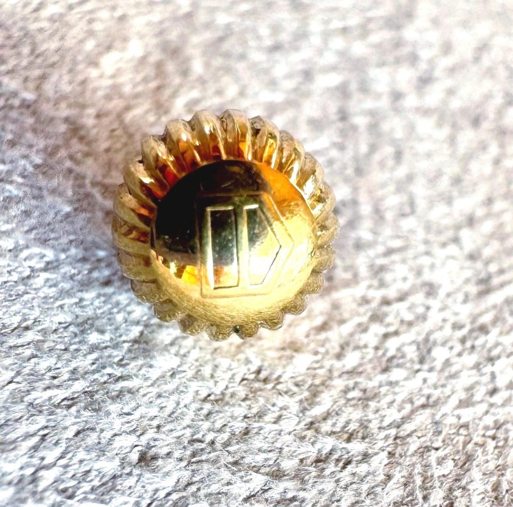 Vintage Heuer Crown 5.3mm – 0.9mm Thread – 2.5mm Tube – Domed Shield Logo