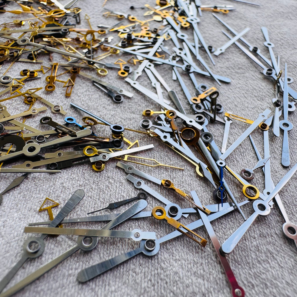 Vintage Swiss Watch Hands Lot – Mixed Styles from Watchmaker Inventory
