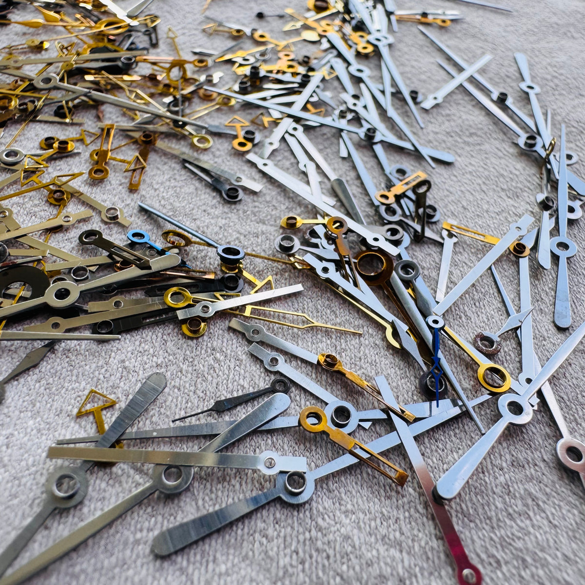 Vintage Swiss Watch Hands Lot – Mixed Styles from Watchmaker Inventory