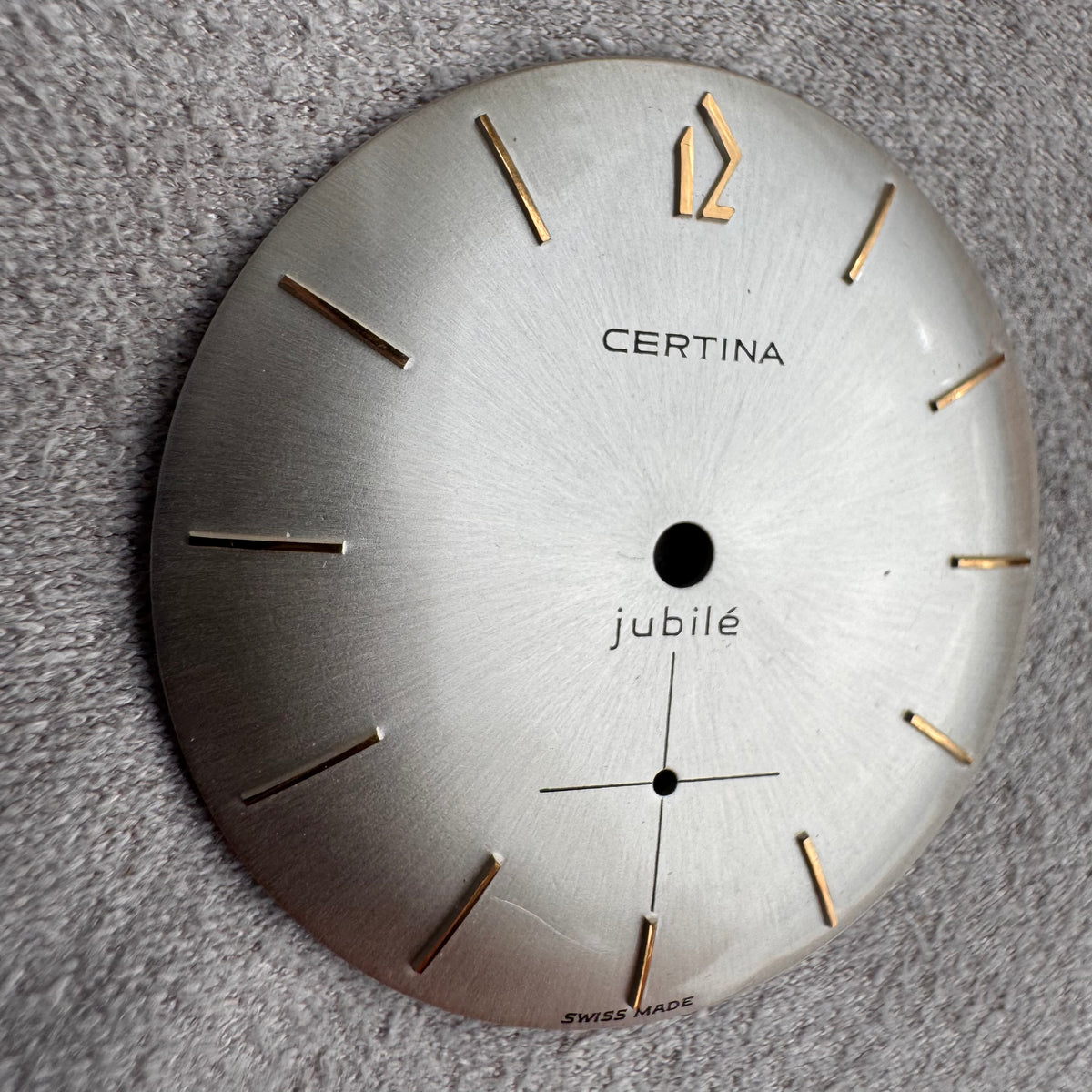 Cadran Certina Jubilé Vintage 30,5mm – Argent Brossé Soleil – Petite Seconde