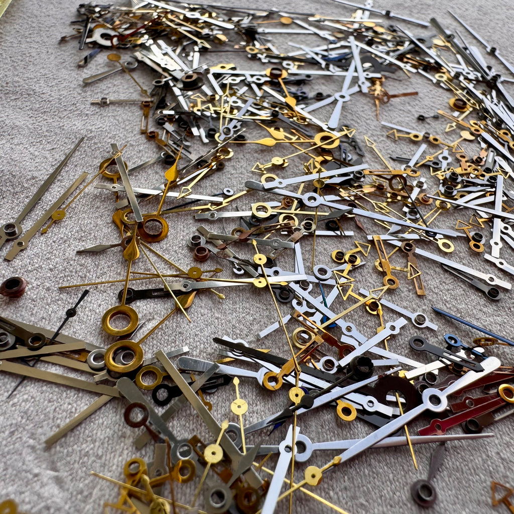 Vintage Swiss Watch Hands Lot – Mixed Styles from Watchmaker Inventory