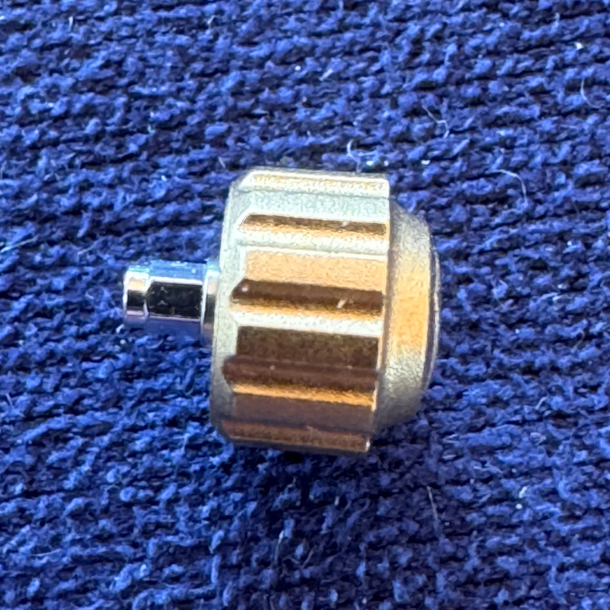 Vintage Heuer Crown 5.3mm – 0.9mm Thread – 2.5mm Tube – Heuer Shield Logo