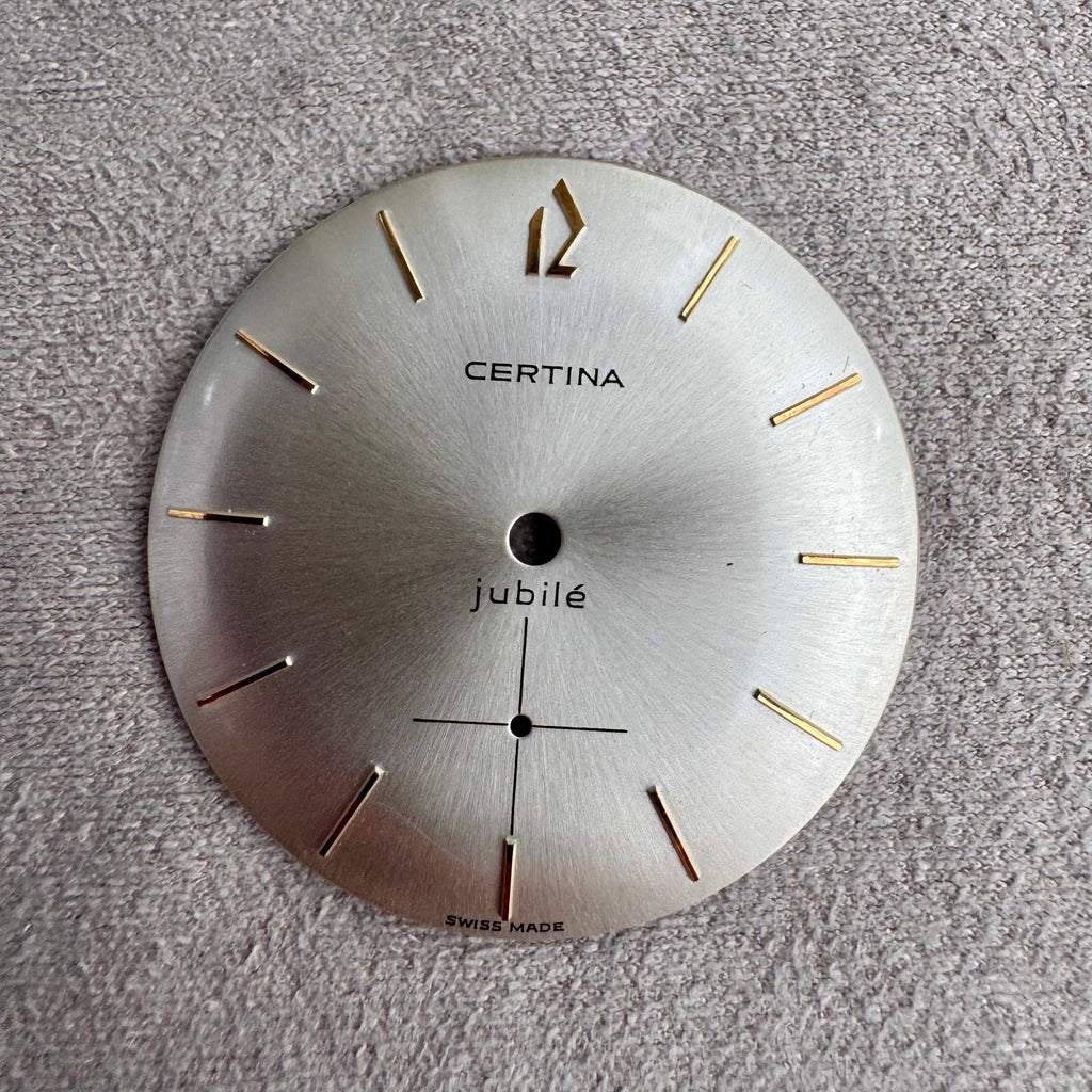 Vintage Certina Jubilé Dial 30.5mm – Silver Sunburst – Small Seconds
