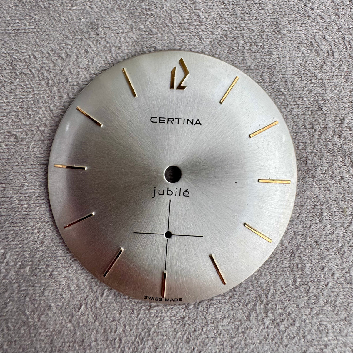 Cadran Certina Jubilé Vintage 30,5mm – Argent Brossé Soleil – Petite Seconde